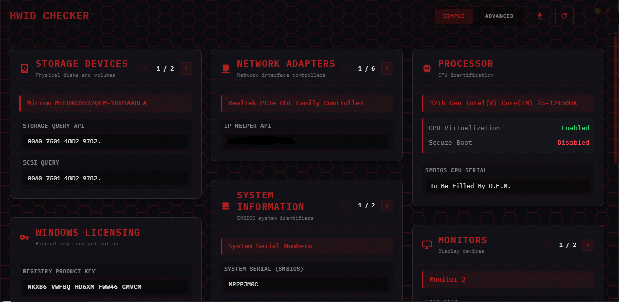 HWID Checker Interface